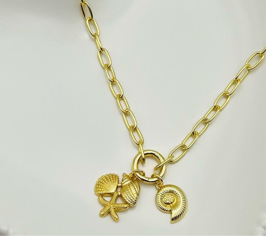 Collar de caracol y estrella de mar