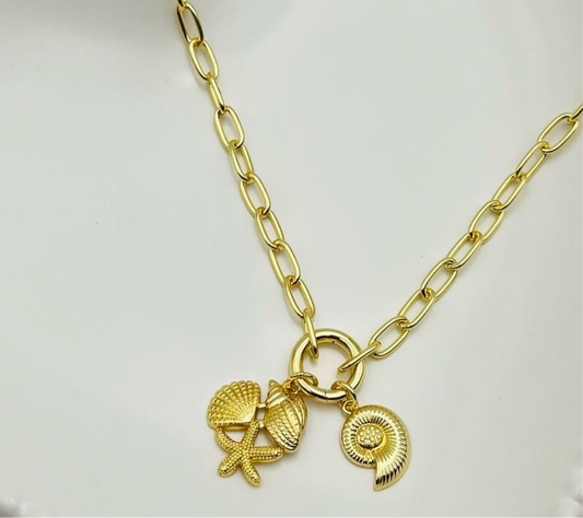 Collar de caracol y estrella de mar