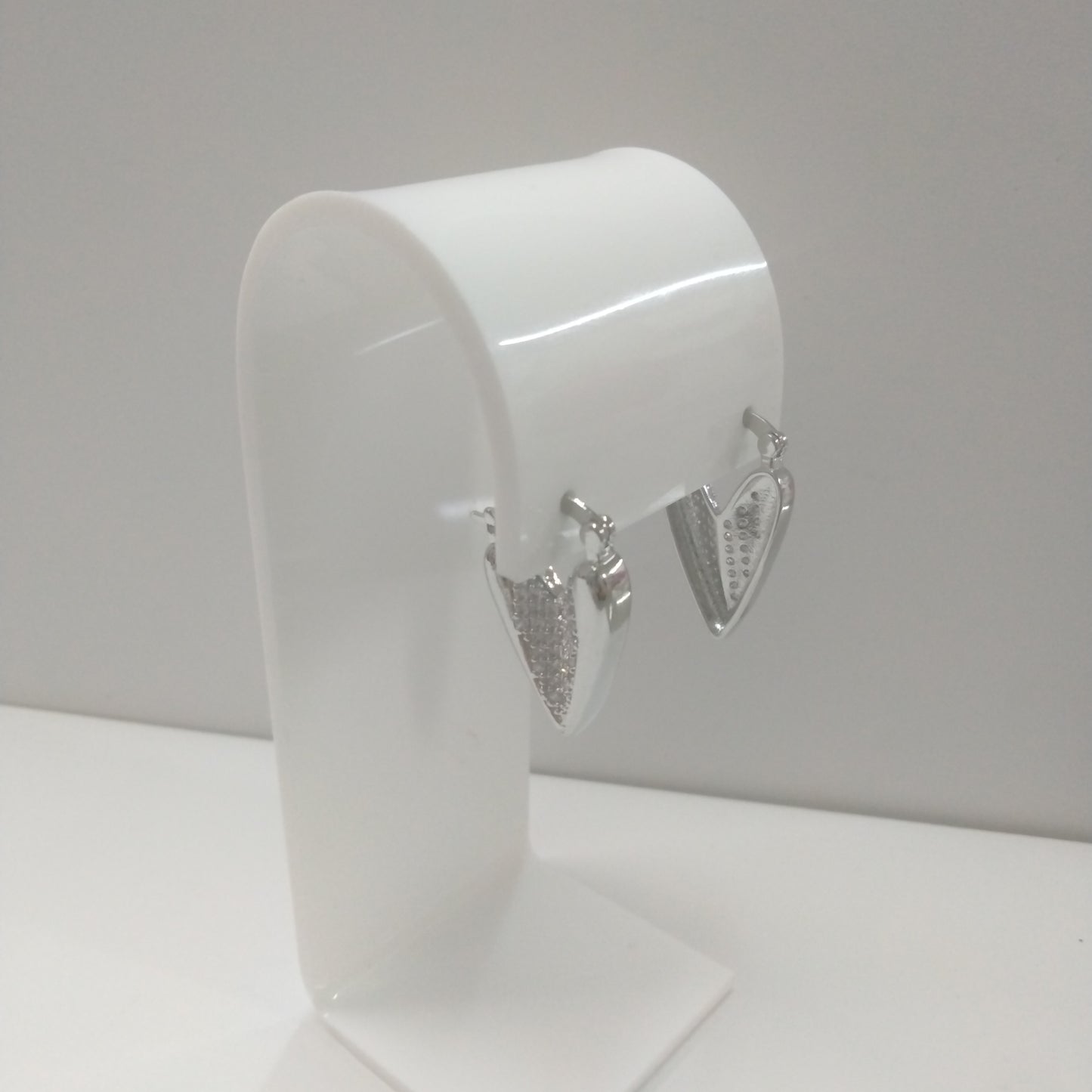 Pantalla en gold plate estilo de corazón y rhinestone