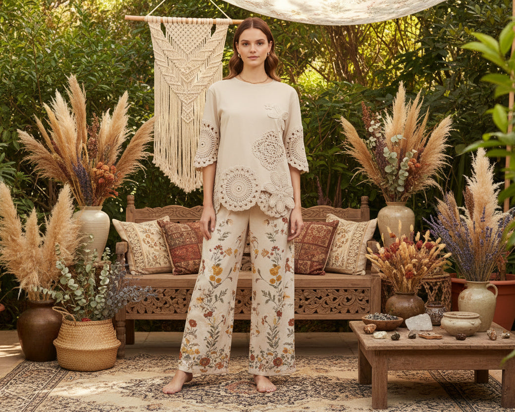 Blusa bohemia tejida