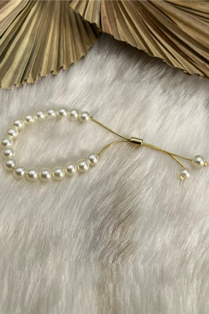 Pulsera gold plate | Pulsera en perlas