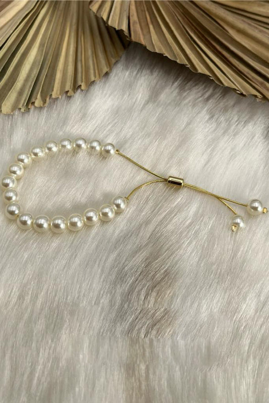 Pulsera gold plate | Pulsera en perlas