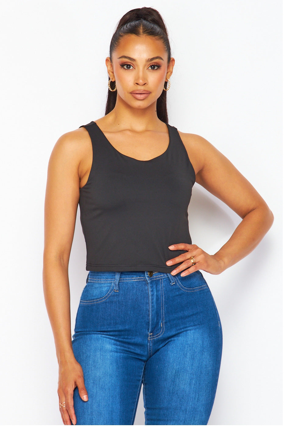 Scuba Double Layered Sleevesless Tank Top