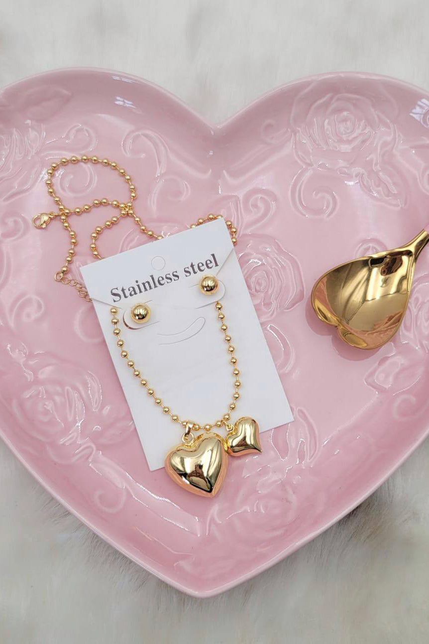 Collar en Stainless Steel | Pendant de Corazón