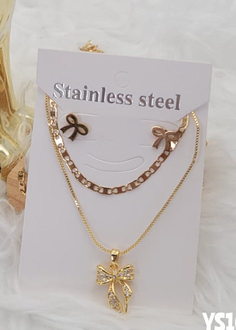 Collar gold plate| Collar estilo coquette