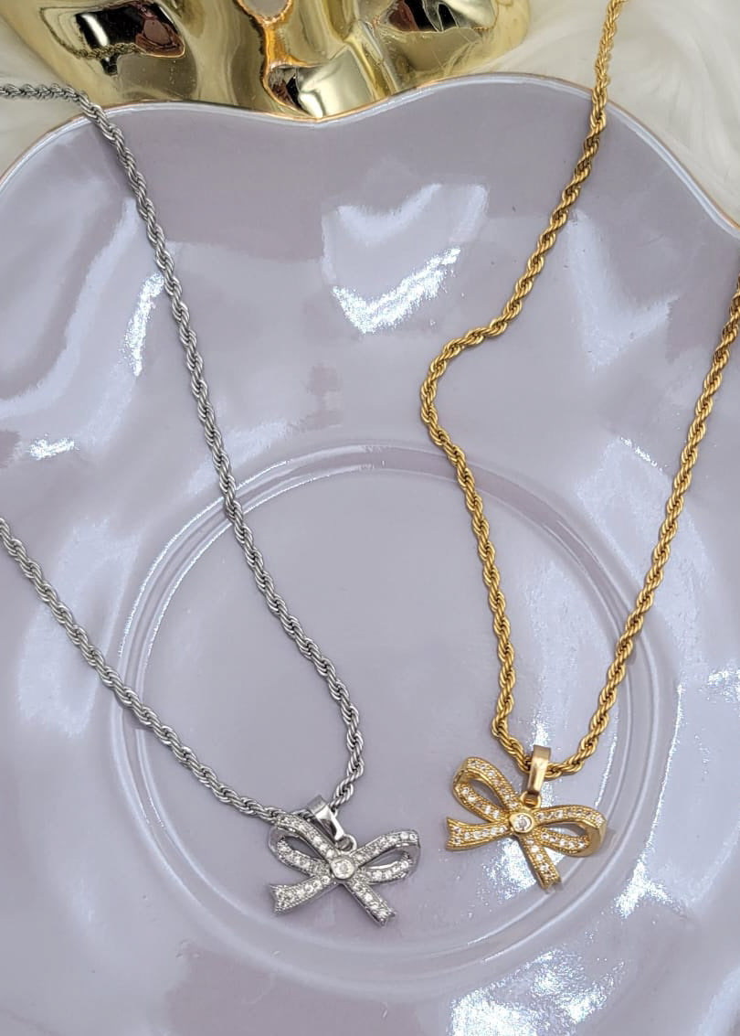 Collar gold plate | Diseño coquette