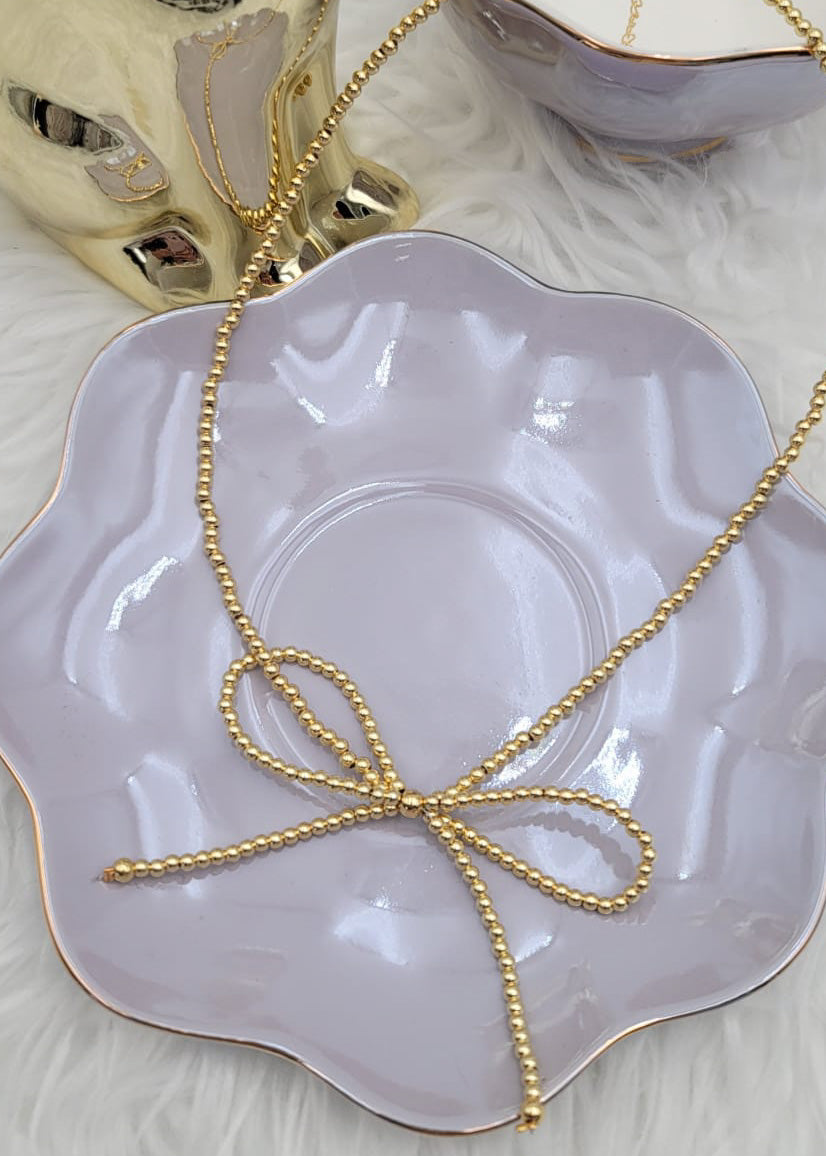 Collar gold plate | Diseño coquette