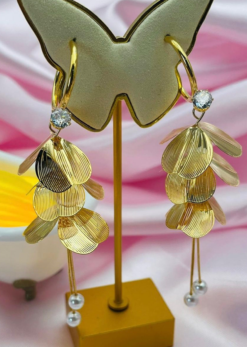 Pantalla con colgante de hojas y rhinestone