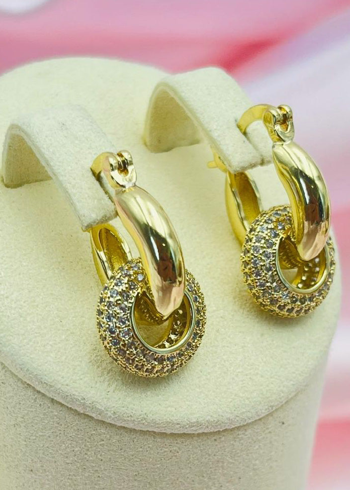 Aretes en gold plate