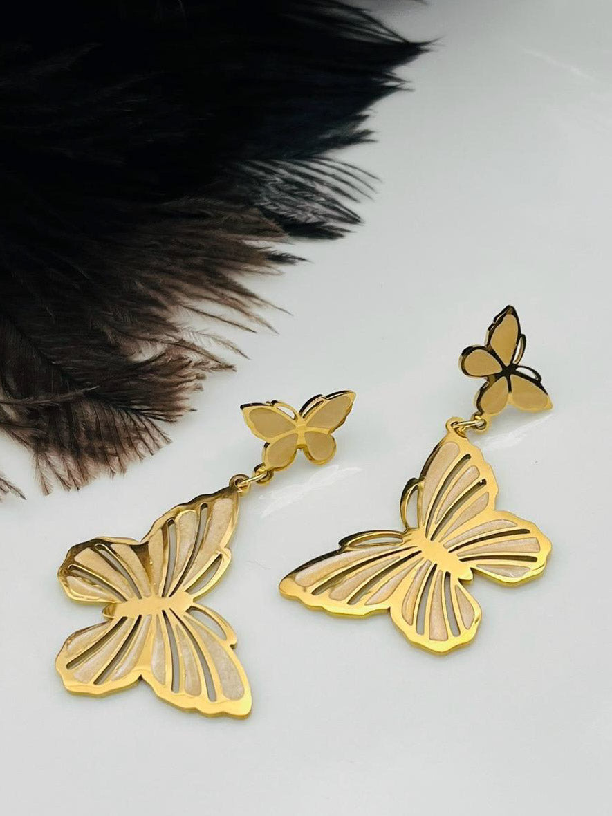 Aretes de Mariposa en Stainles Steel