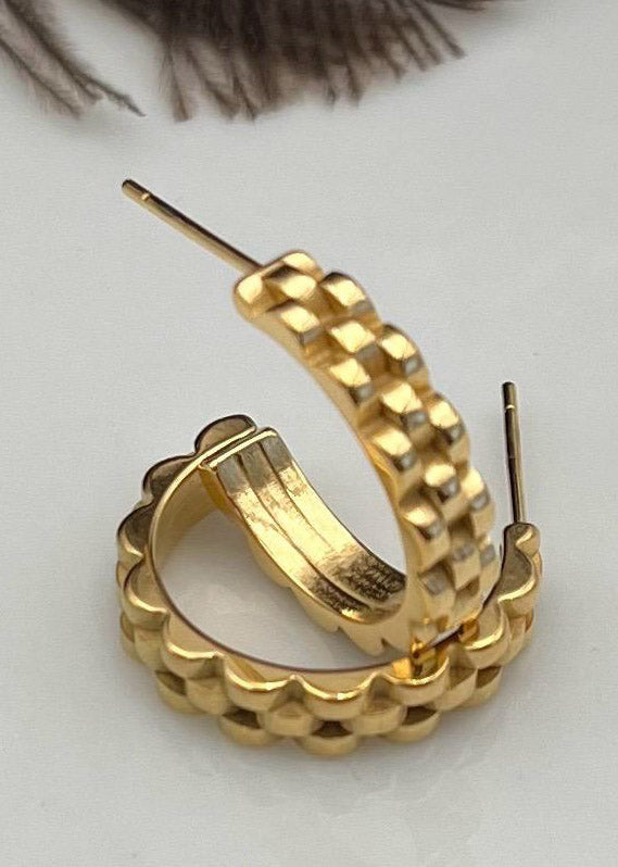 Aretes de Stainles Steel en Color dorado