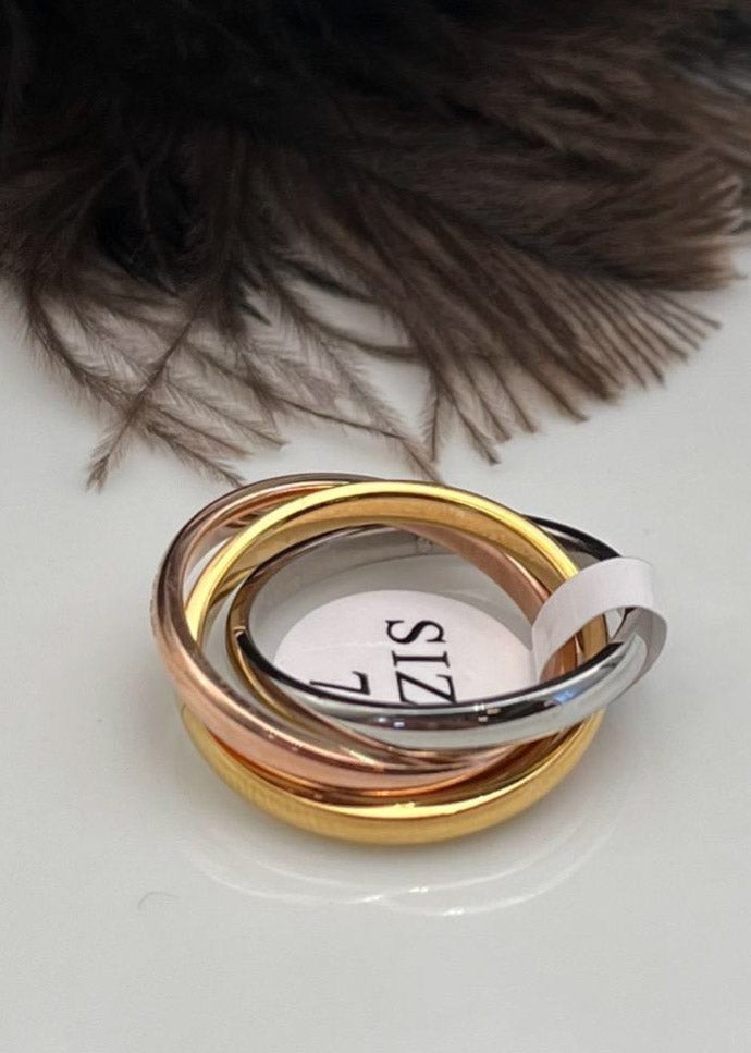 Sortija en Stainless Steel en tres tonos