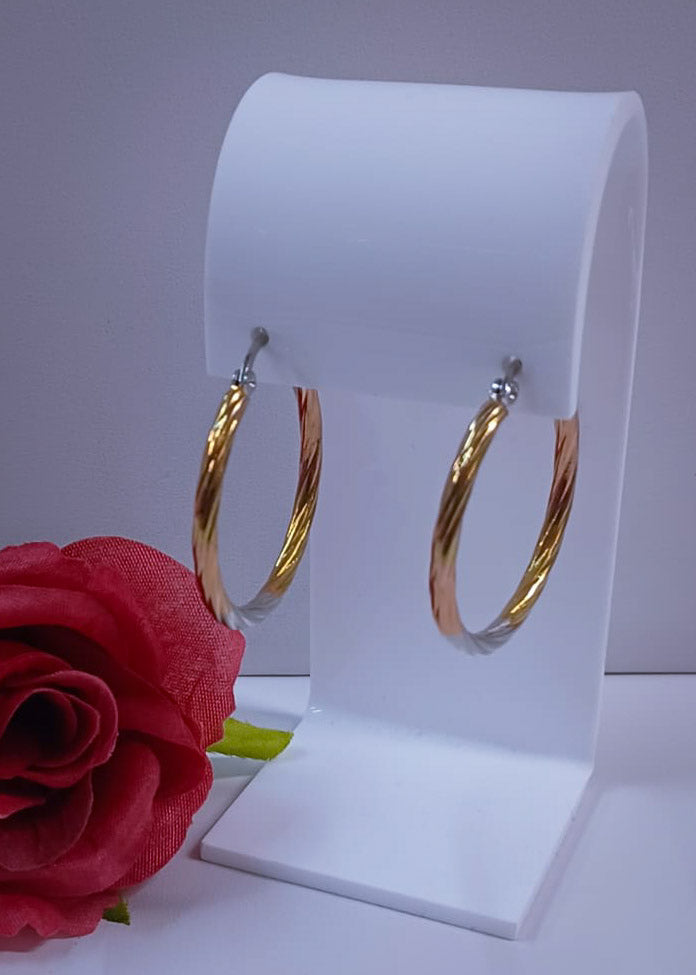 Arete en Stainles Steel en Argollas en Dos tonos.