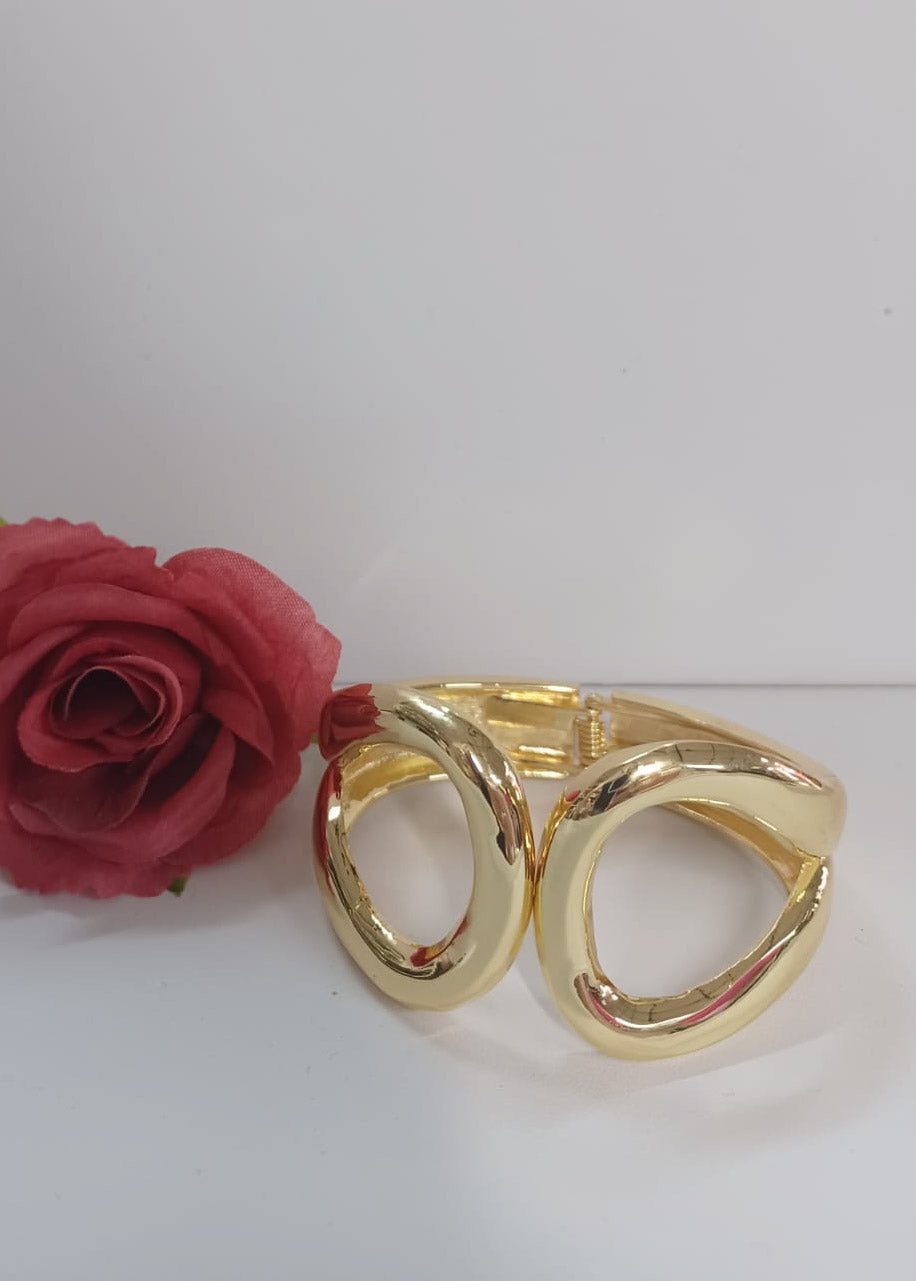 Pulsera gold plate diseños de hojas