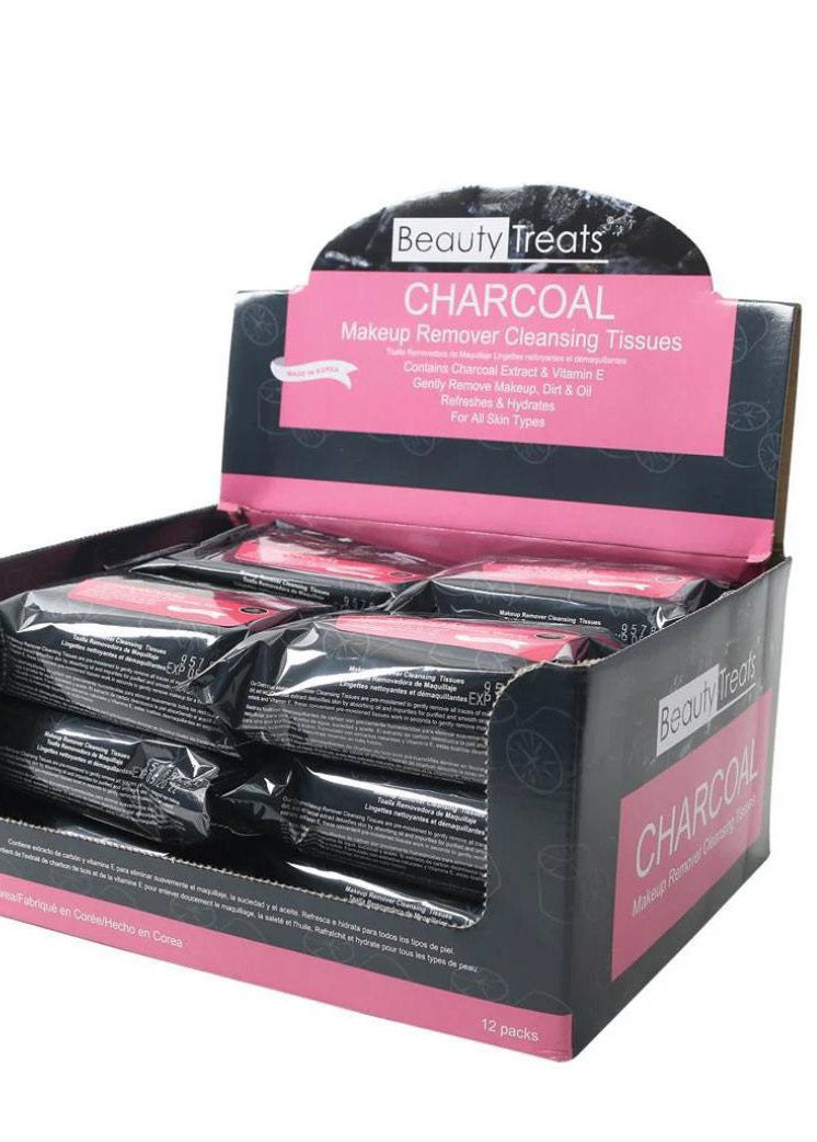 Charcoal Make up Remover Cleansing Tissues | 30 per pack