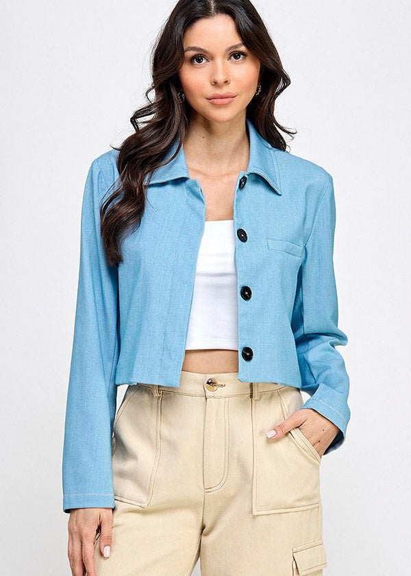 LSLV DENIM CROP JACKET