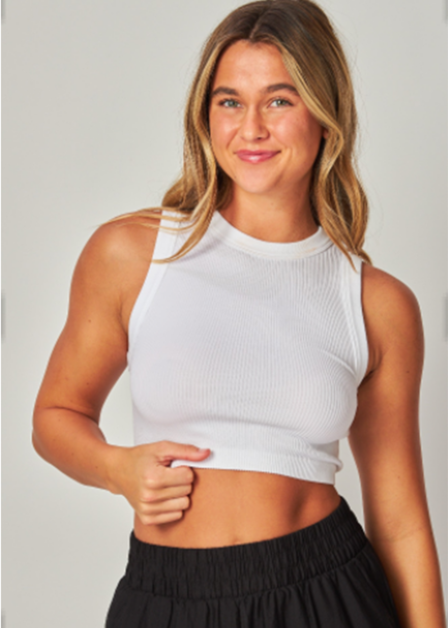 High Neck Crop Top | Blusa