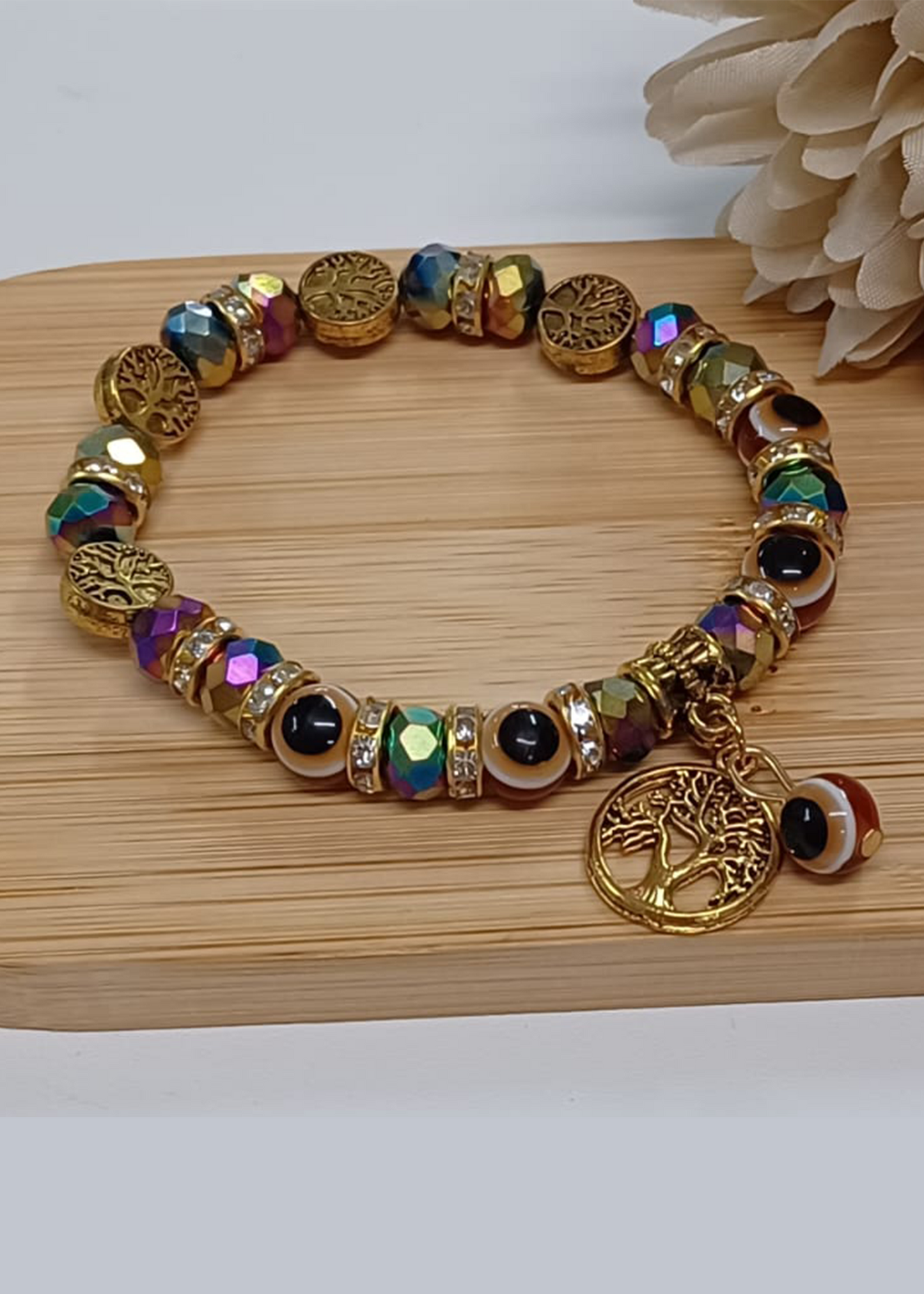 Pulseras del ojo y cristal