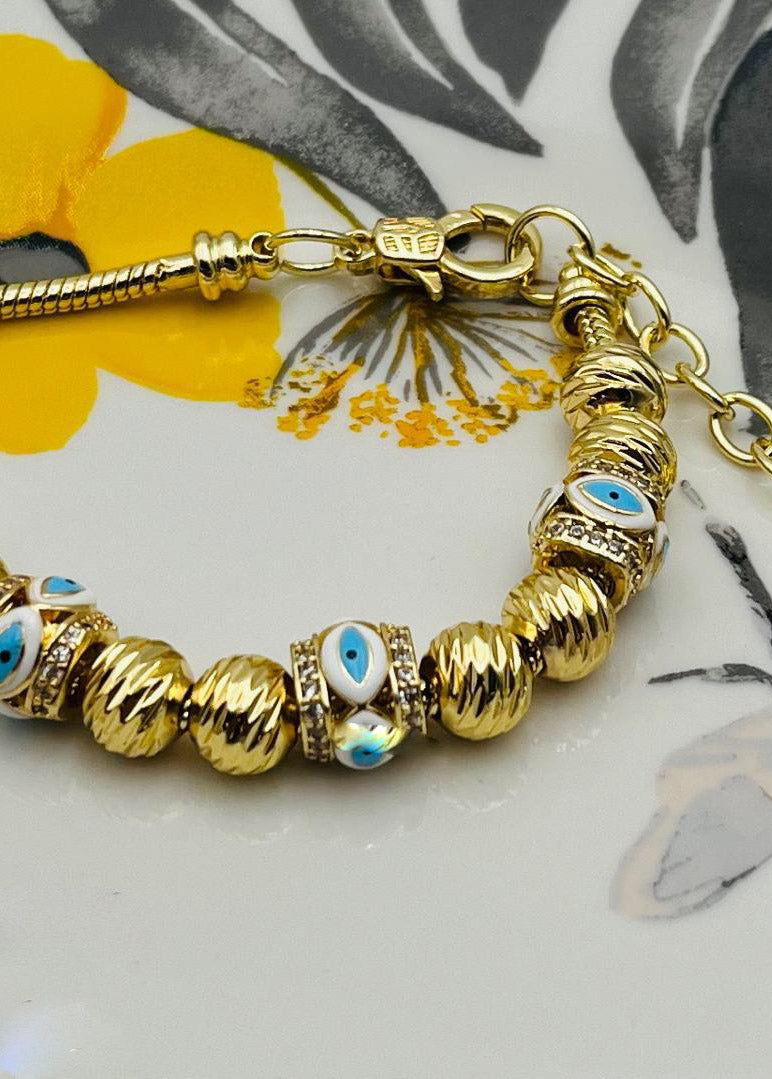 Puslera Gold Plate con cierre de cadena ajustable