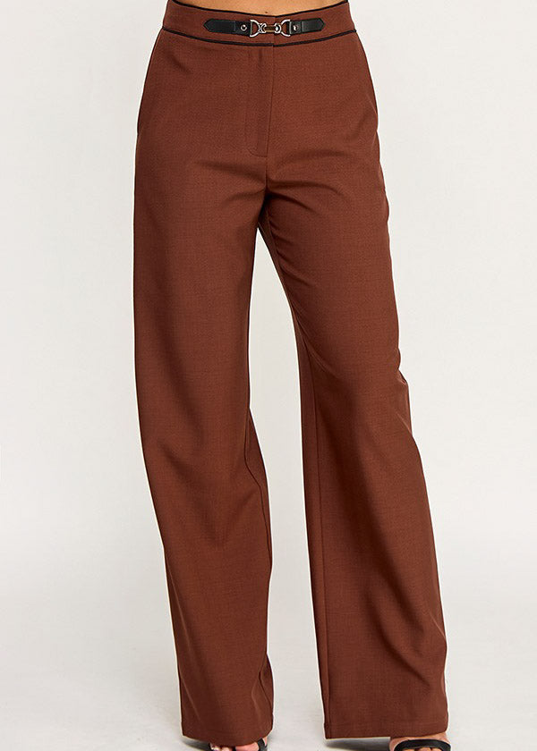TROUSER W/ WAIST TRIM DETAIL