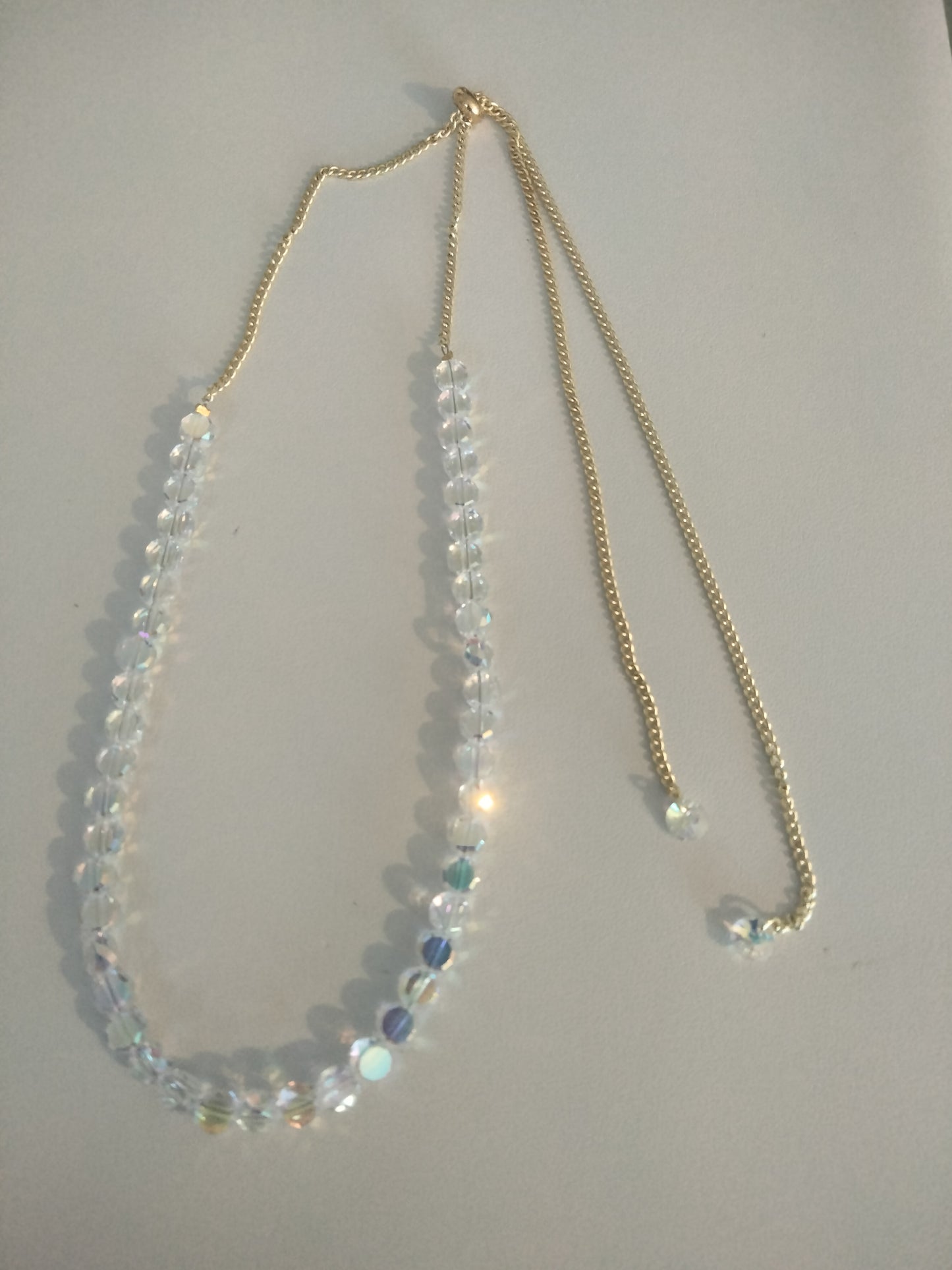 Collar cristal cortados con formas y gold plate