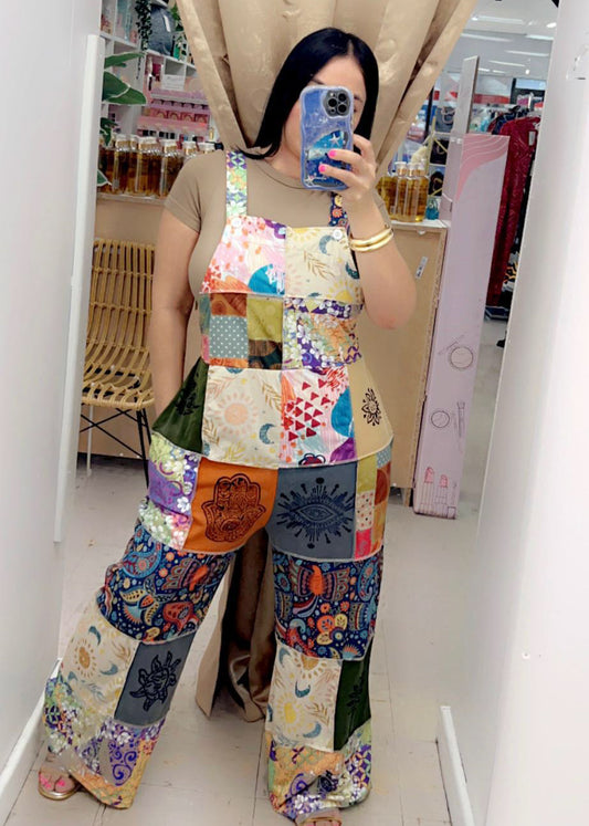 Overall Floral Patchwork Symbols