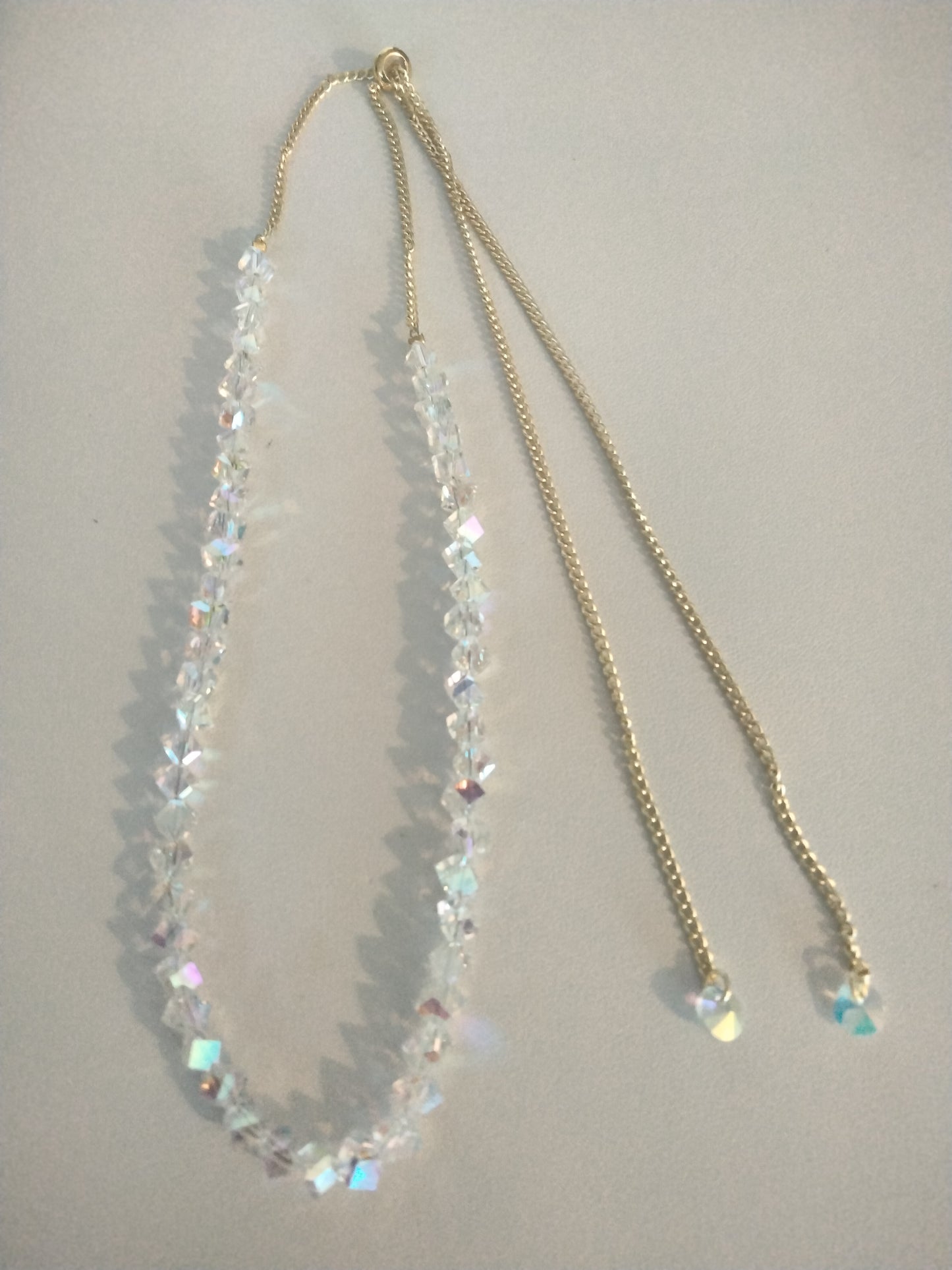 Collar cristal cortados con formas y gold plate