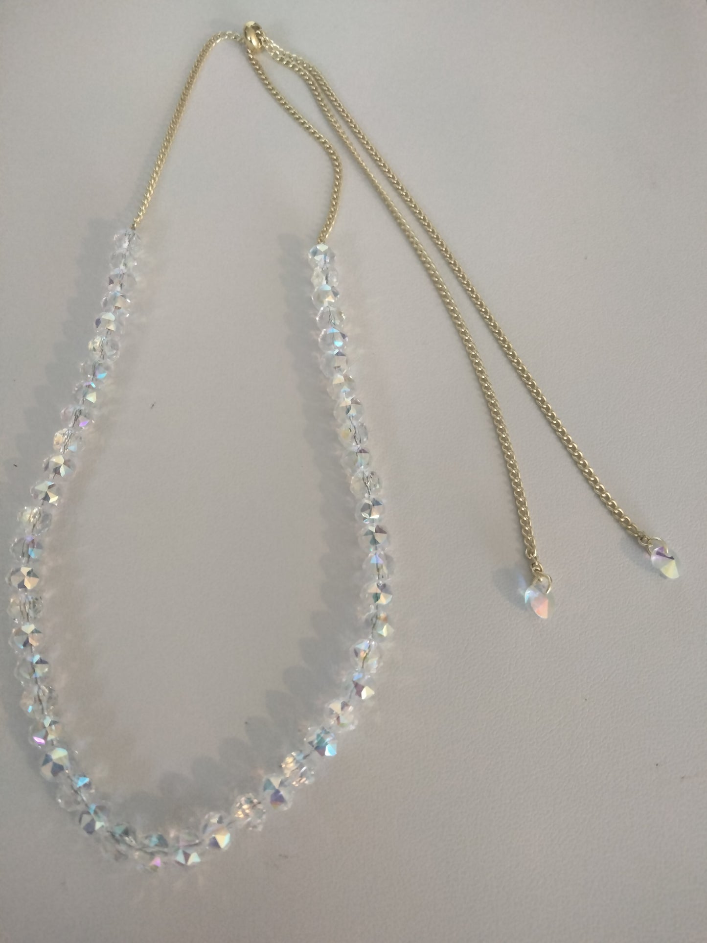 Collar cristal cortados con formas y gold plate