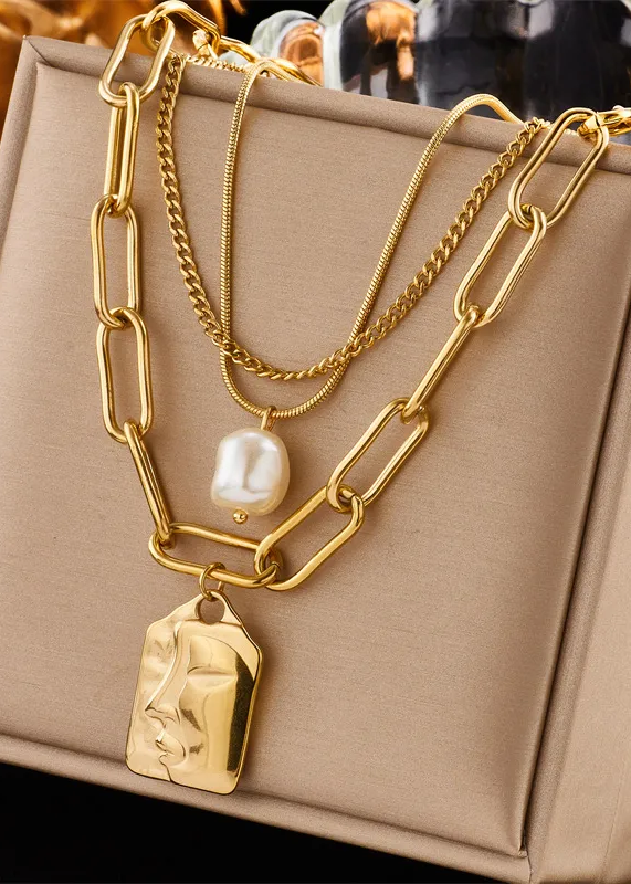 Collar acero inoxidable de varias cadenas