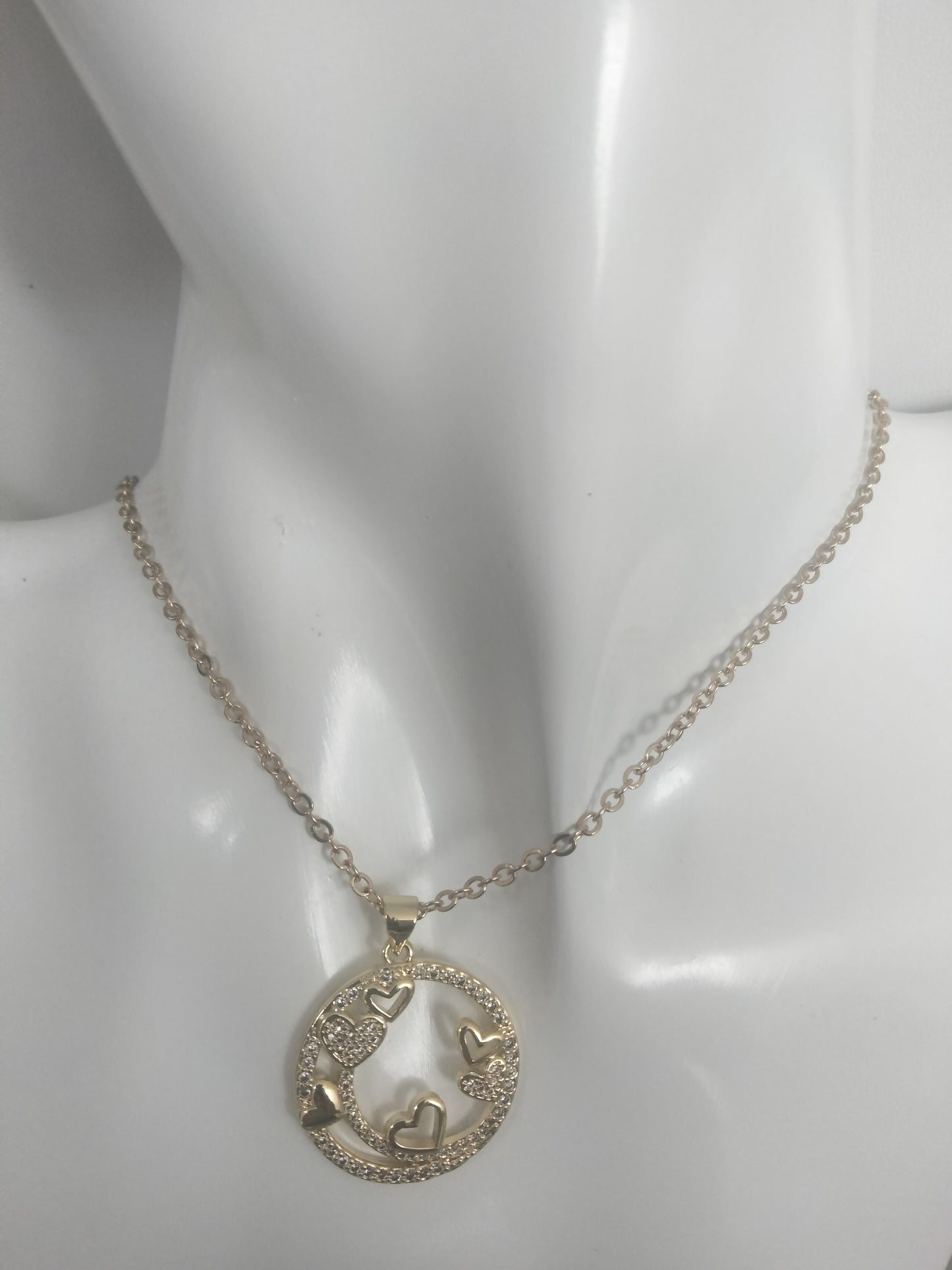 Collar en gold plate pendant de Corazón