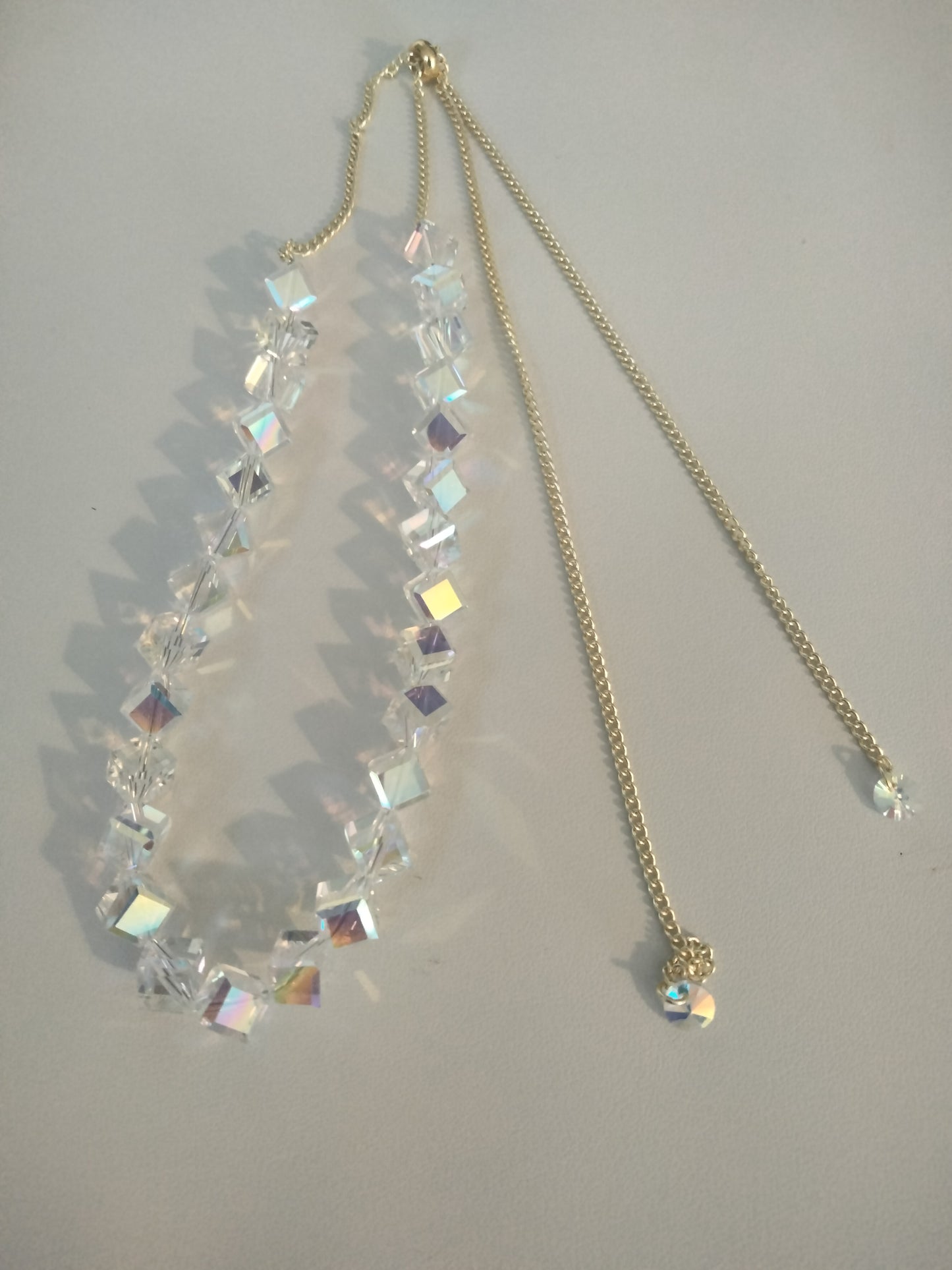 Collar cristal cortados con formas y gold plate