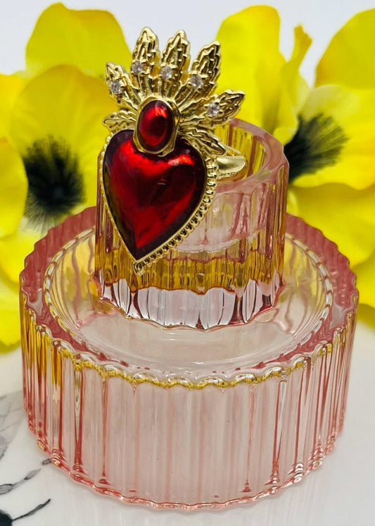 Sortija diseño de corazón