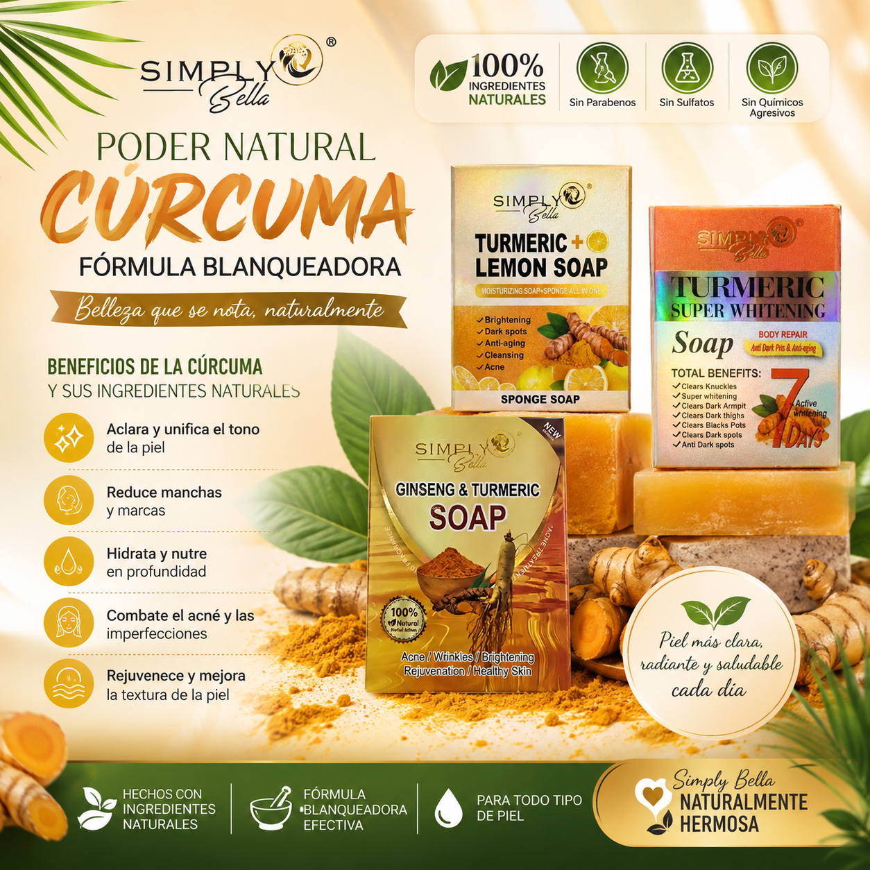 Combo Blanqueador De Curcuma