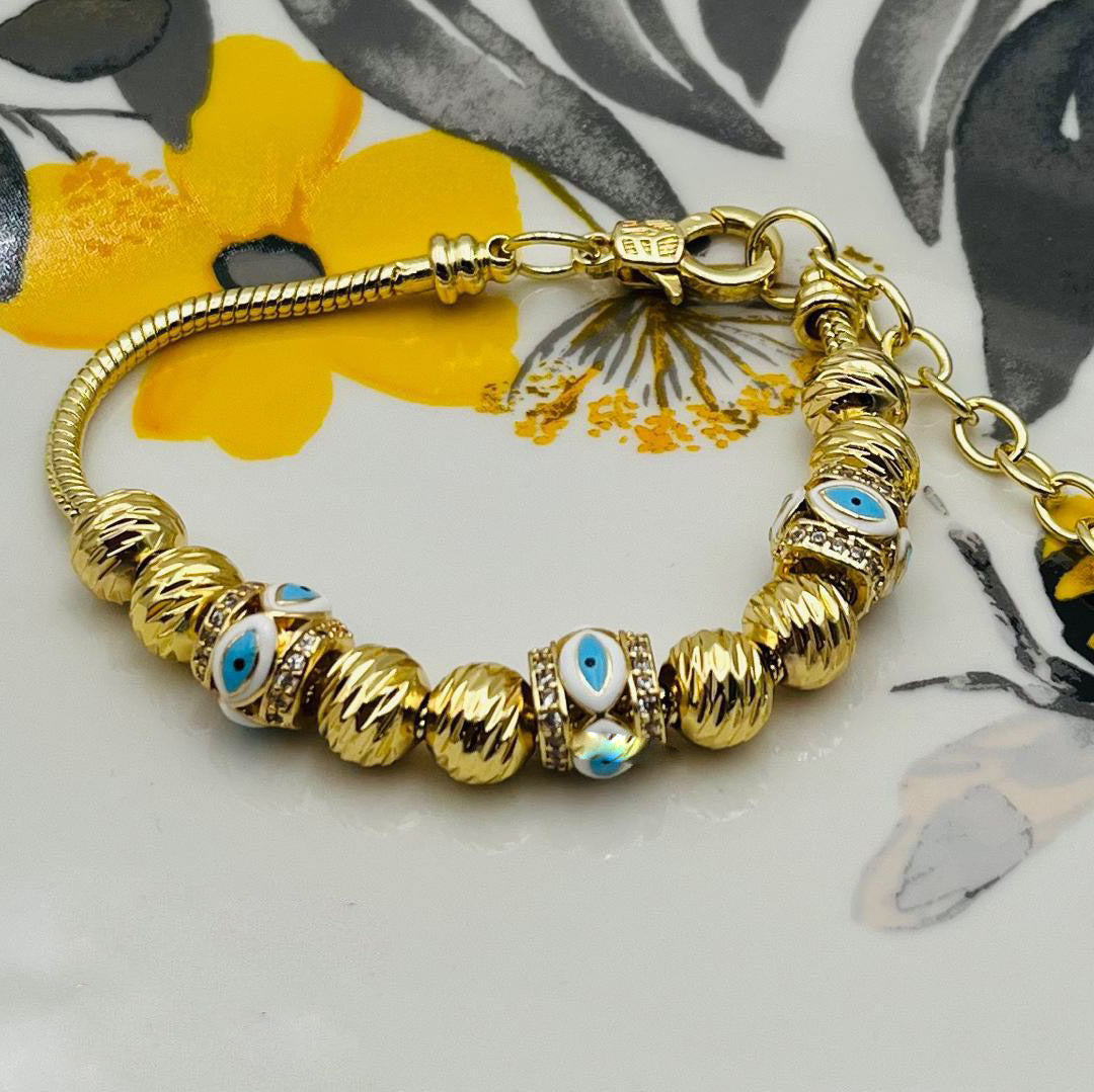 Puslera Gold Plate con cierre de cadena ajustable