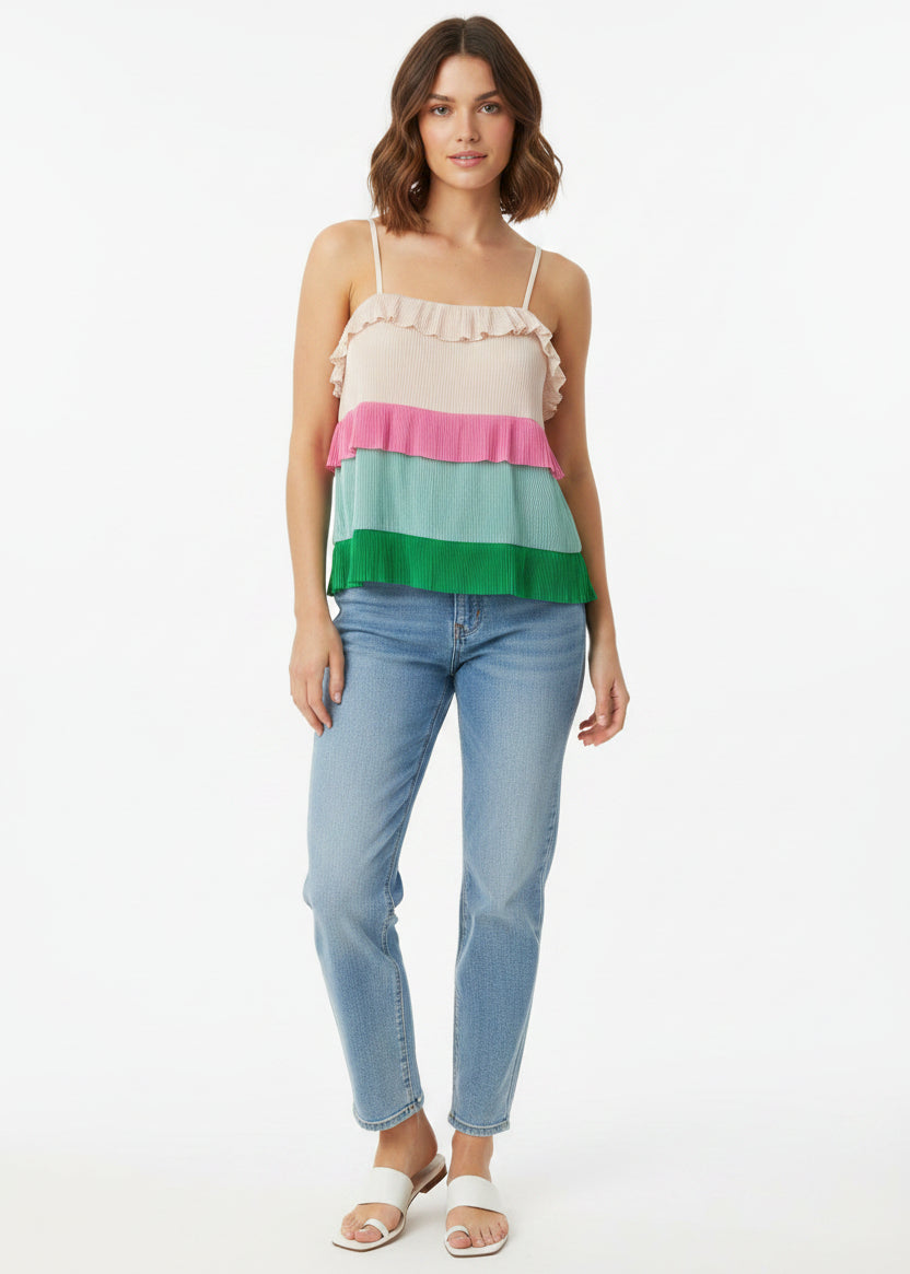 Blusa color block colorido de Mangillos
