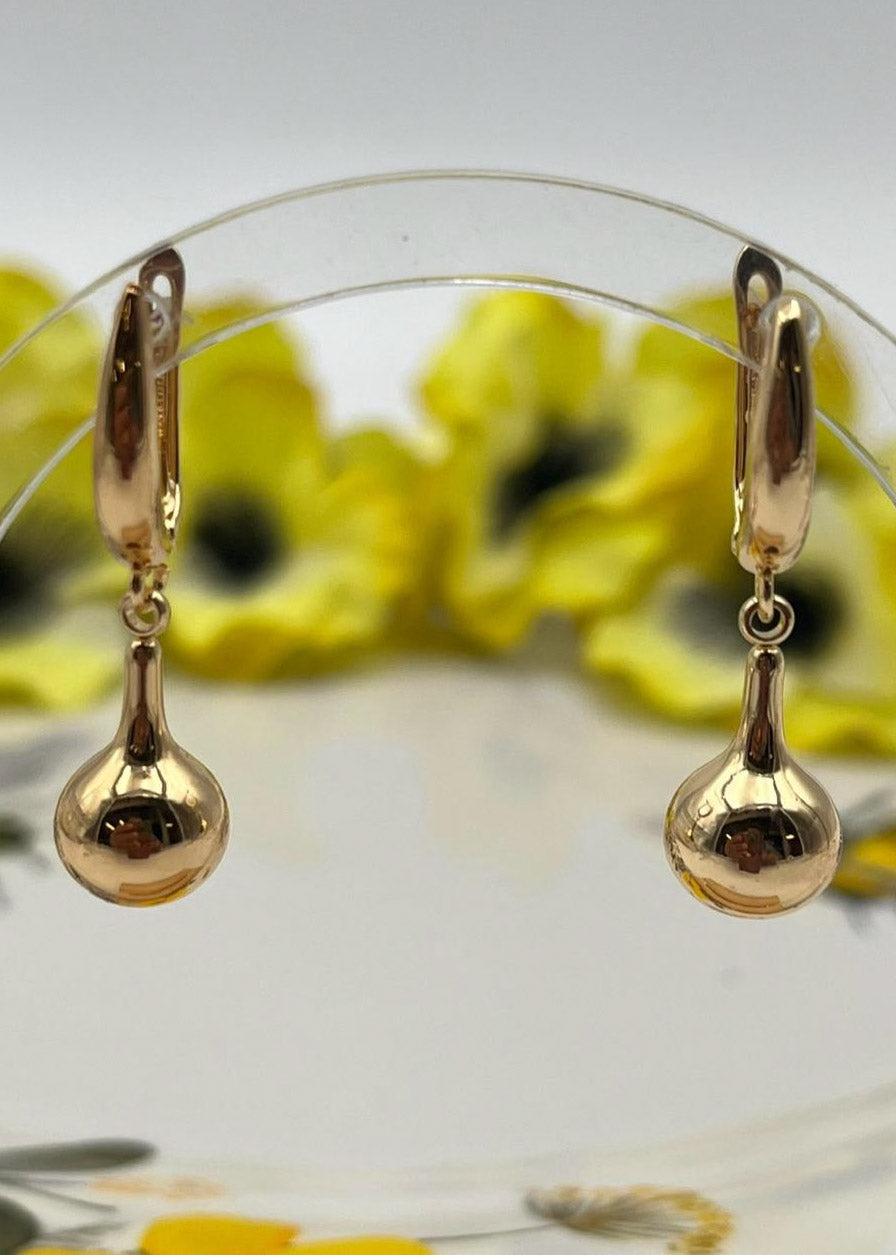 Aretes colgantes Aretes Dorados Gota Elegante