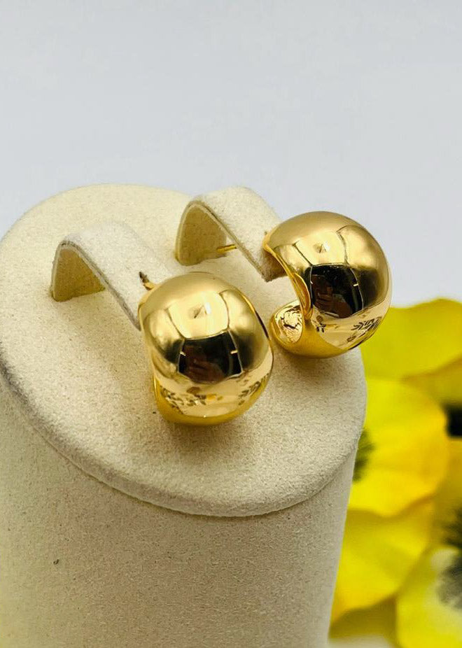 Arete colgante en Acero inoxidable con forma de Gota color dorada