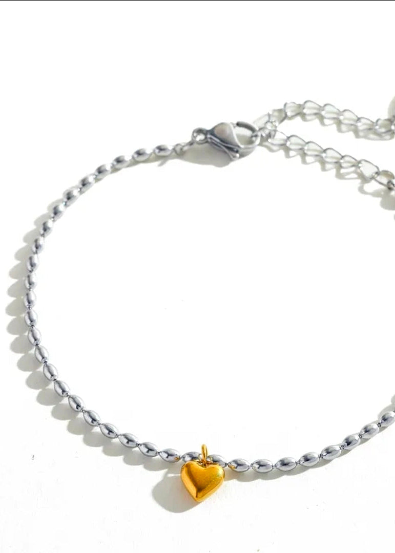 Pulseras con pendant de corazón