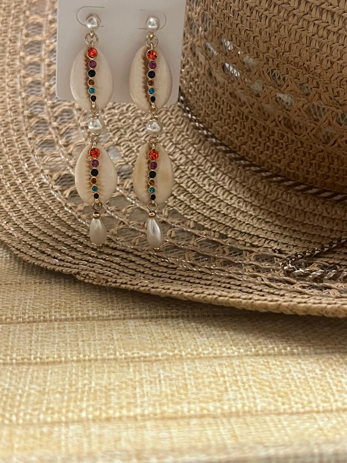 Aretes de caracol largos