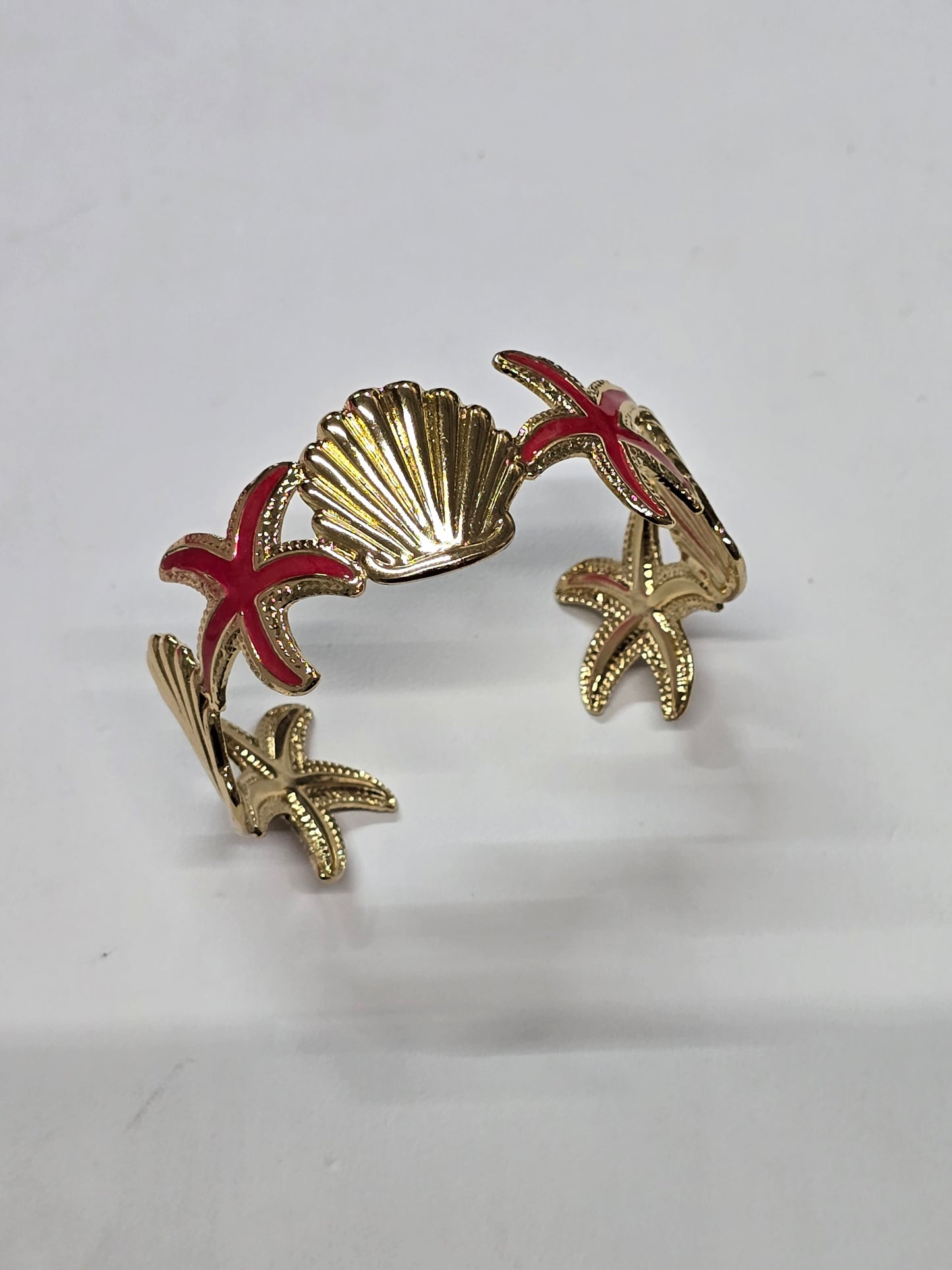 Pulsera en acero inoxidable con baño de oro