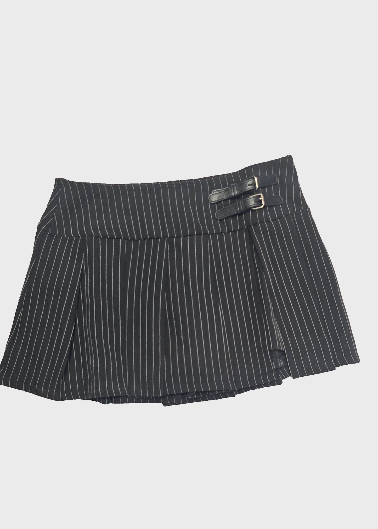 STRIPE PLEATS MINI SKORT(WOVEN)