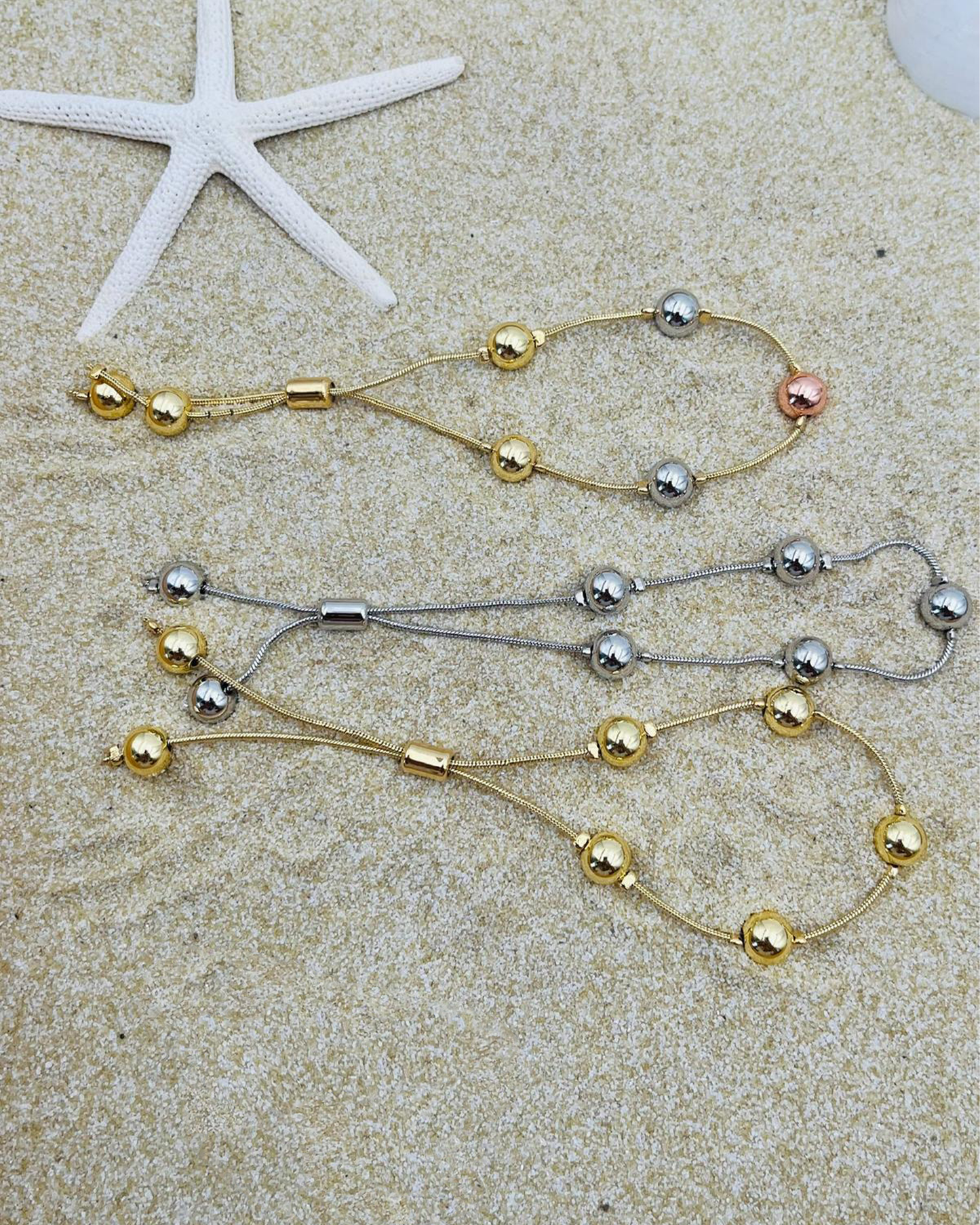 Pulseras en gold plate