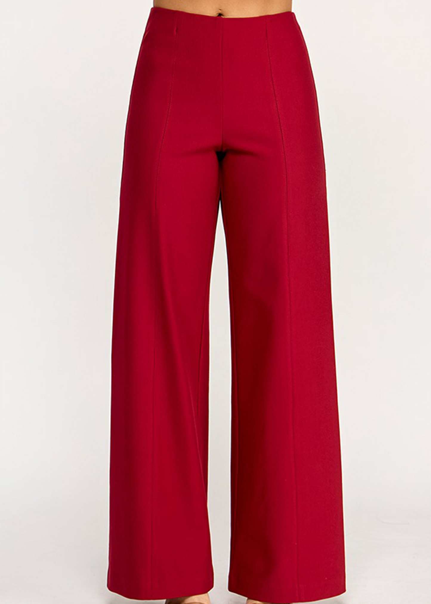 MID RISE WIDE LEG PONTE PANTS