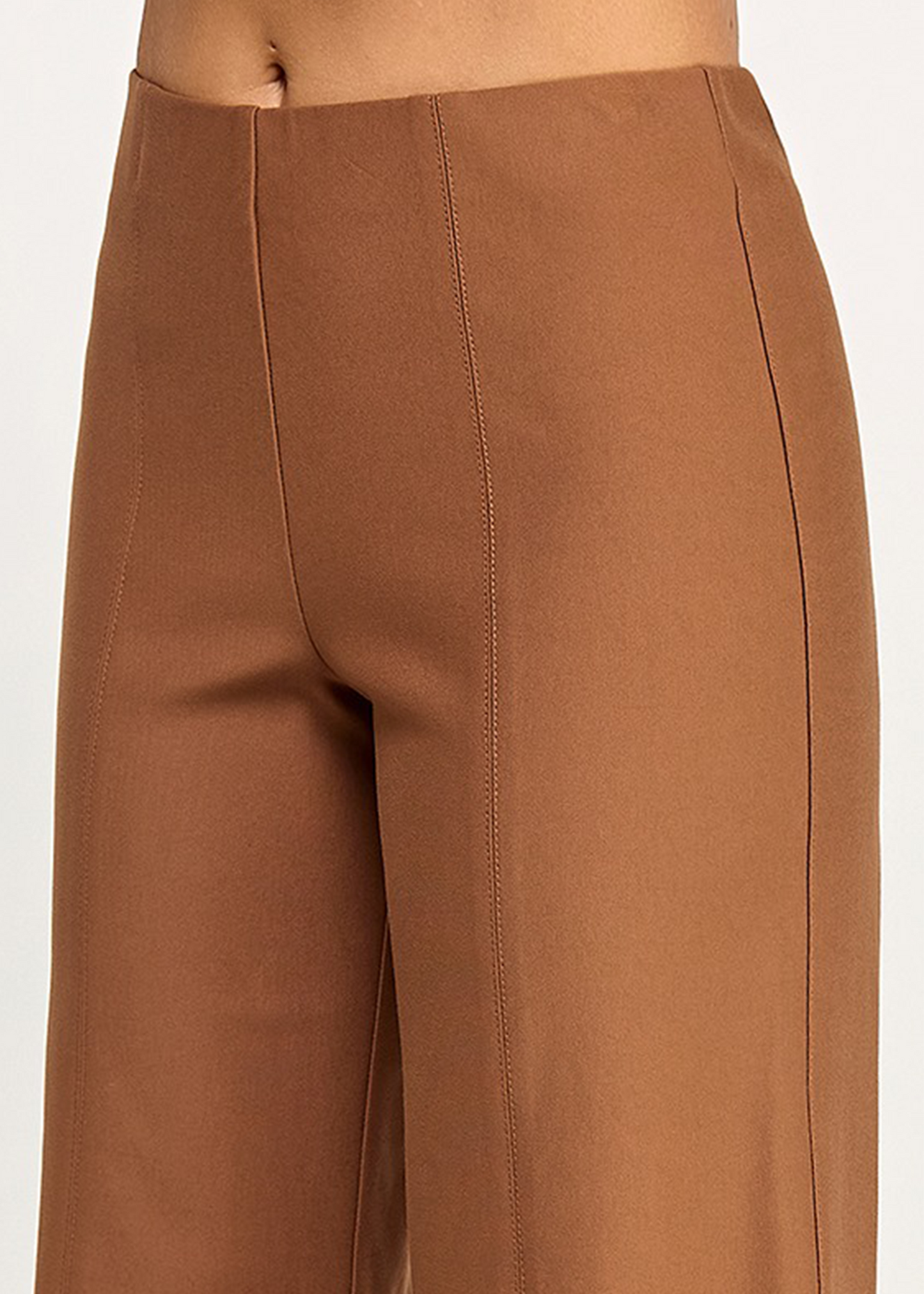 MID RISE WIDE LEG PONTE PANTS BR