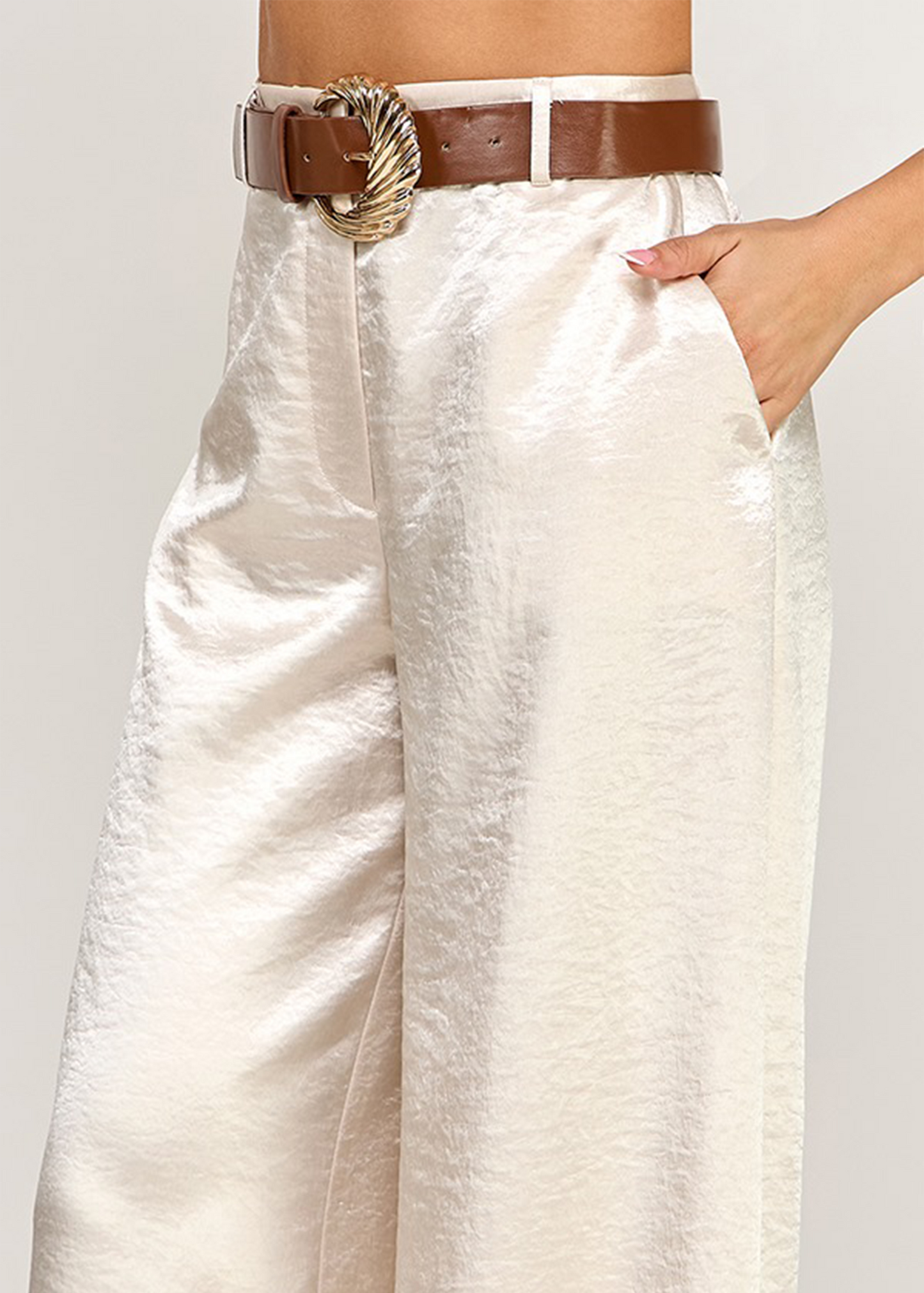 BELTED WIDE LEG PANTS | WH