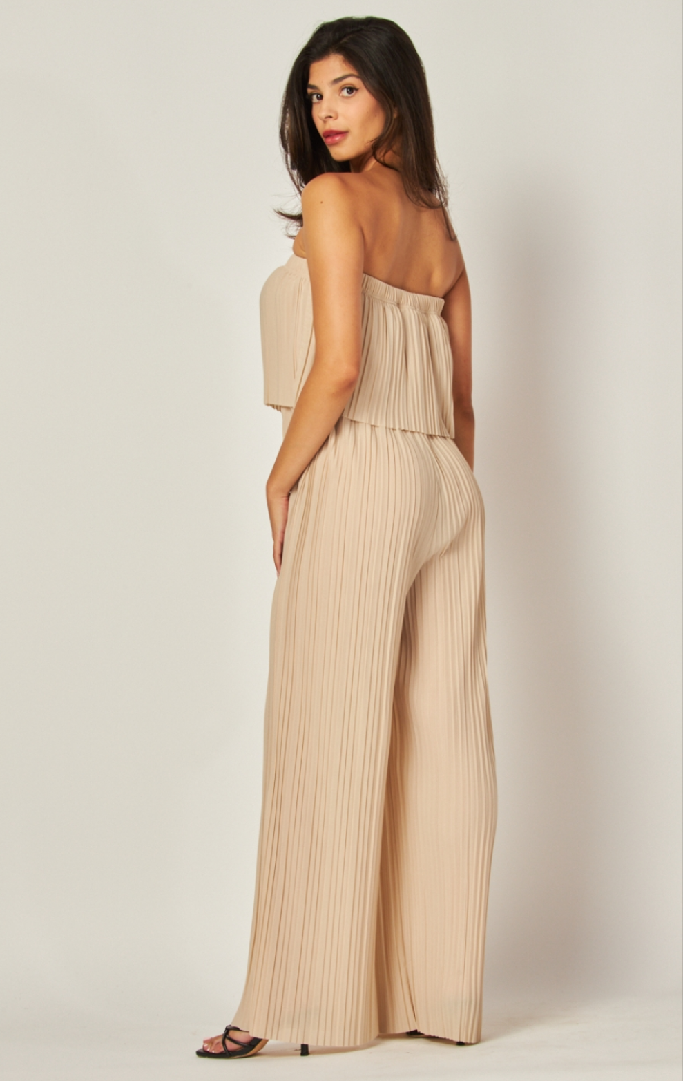 Venezia Pless Jumpsuit | Nude