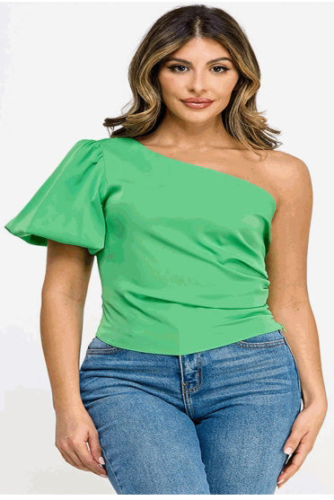 Blusa one shoulder