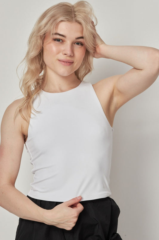 Contour Crop Double Layered Top