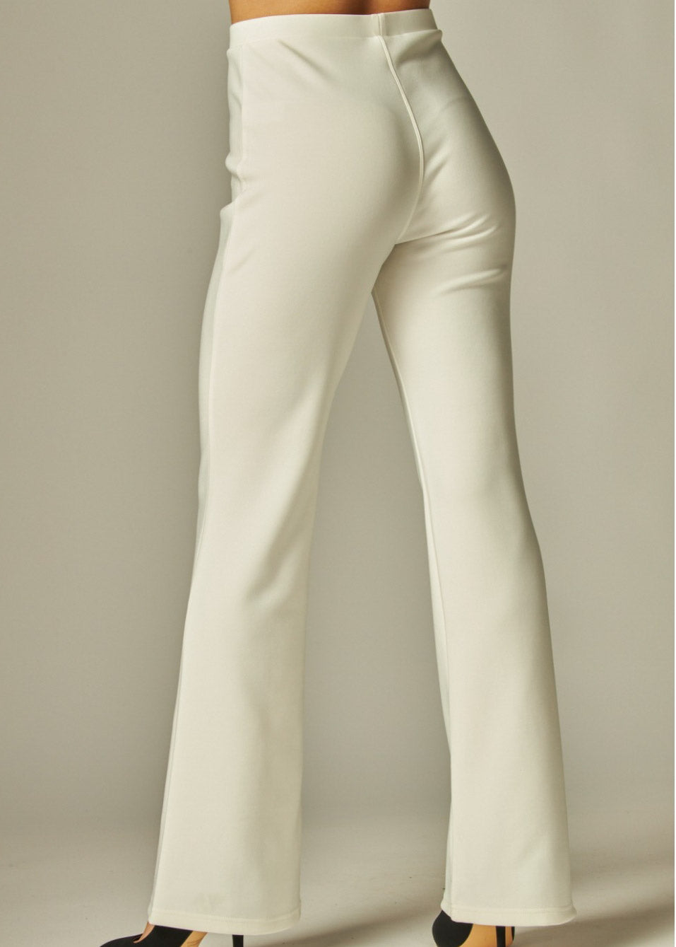 Ribbed Velvet High-waist Wide-leg Pants| Blanco