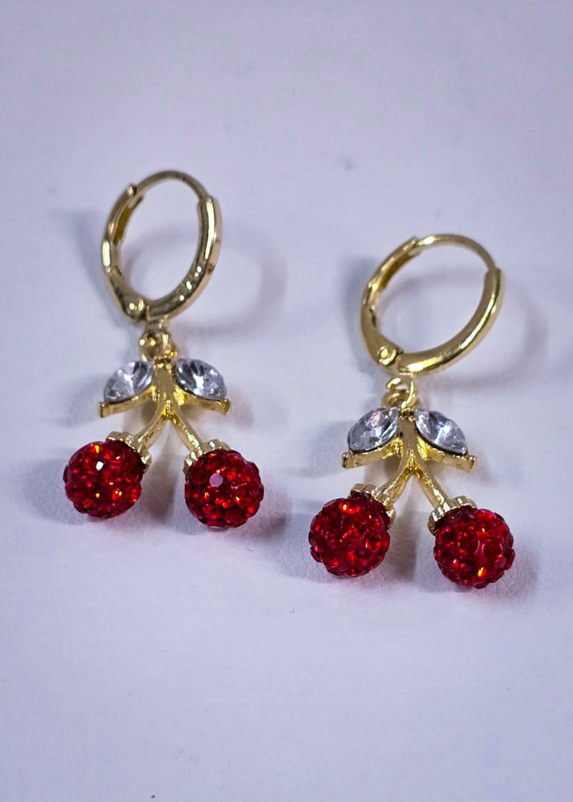 Arete de Cherry en Gold Plate